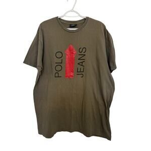Y2K Ralph Lauren Polo Jeans Co Surplus Military Tee Size XL Streetwear